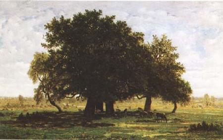 Theodore Rousseau Oak Trees near Apremont (mk09) oil painting image